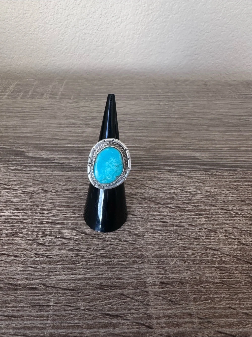 Vintage Navajo Native American Sterling Silver & Turquoise Ring Size 5